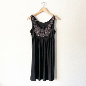 Nic & Dom Black Summer Dress Lavender Rose